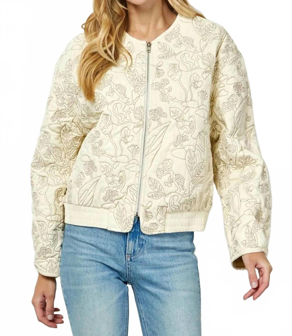 NEW SEE AND BE SEEN embroidered jacket in cream
